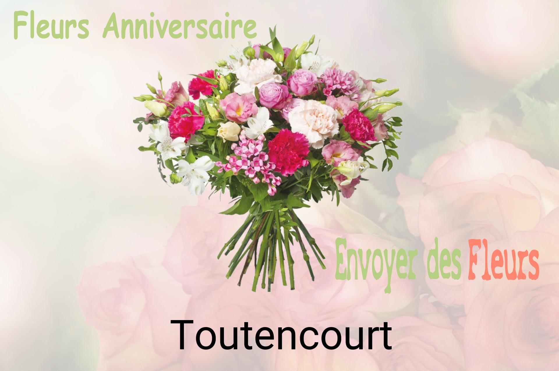 Bouquet de fleurs d’anniversaire livré à Toutencourt