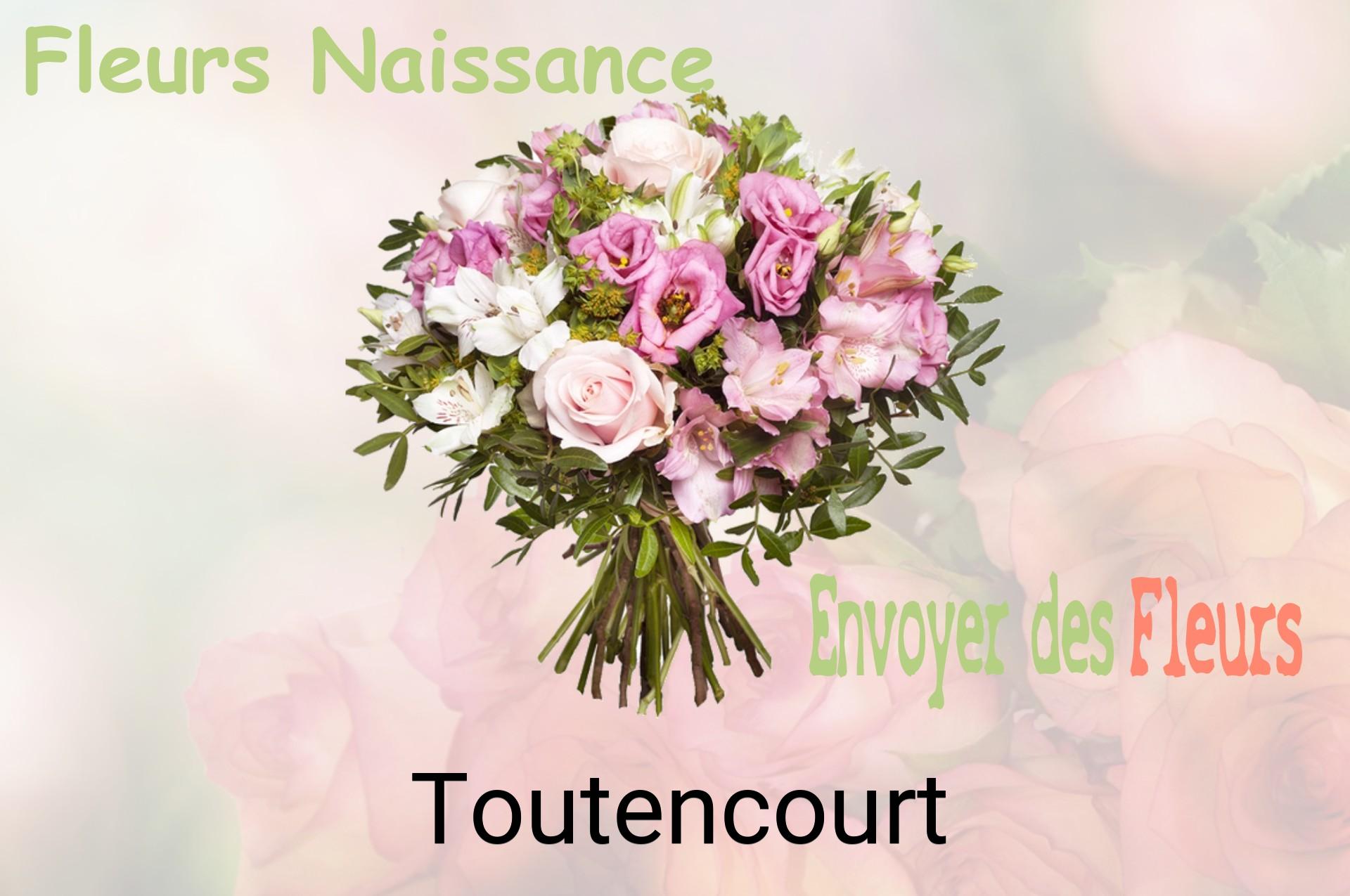 Bouquet de fleurs de naissance livré à Toutencourt