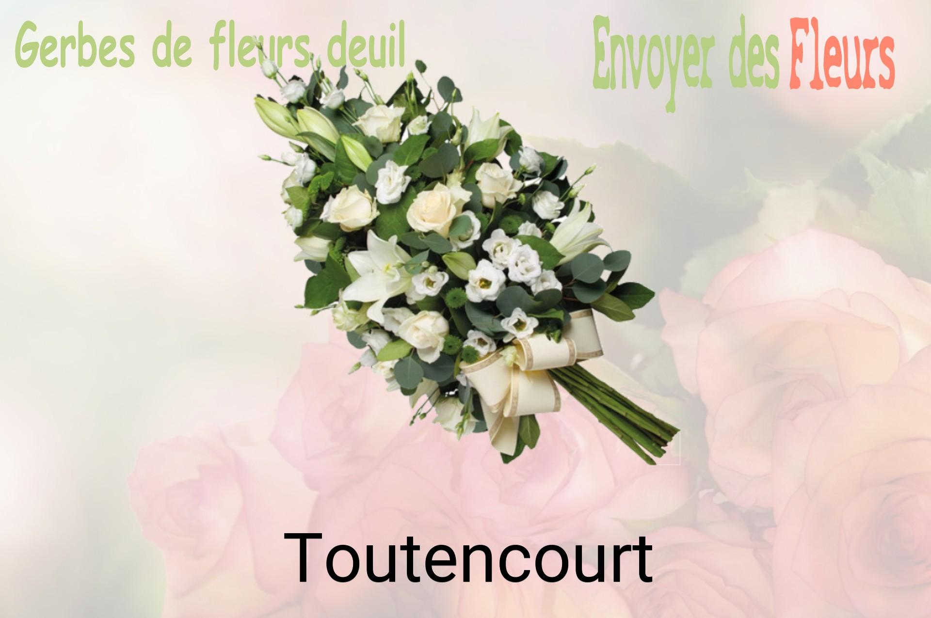 Gerbe de fleurs de deuil livrée à Toutencourt
